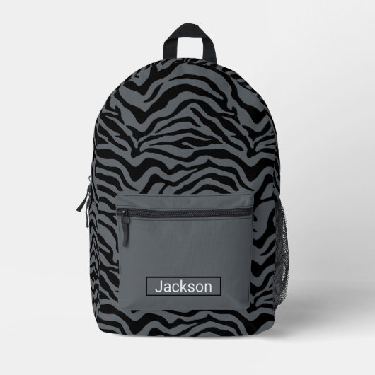 Zebra Bedruckter Rucksack (Vorderseite)