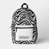 Zebra Bedruckter Rucksack (Vorderseite)