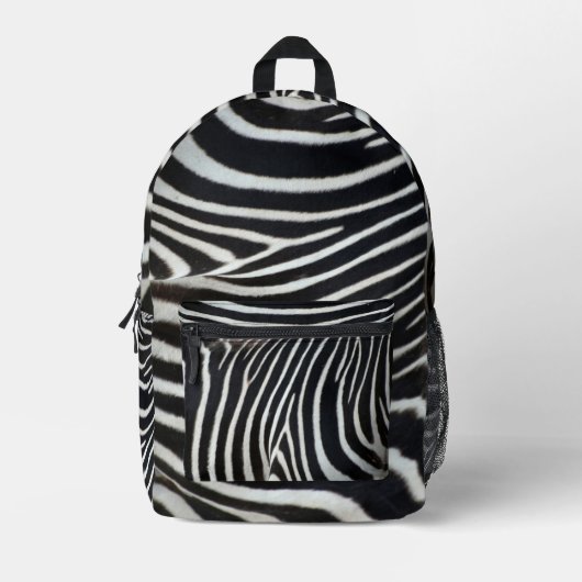 Zebra Bedruckter Rucksack (Vorderseite)