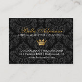 Zebra-bezauberndes verrücktes rosa Gold des Visitenkarte (Rückseite)