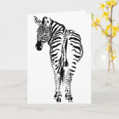 Zebra Birthday Card Karte (Gelbe Blume)