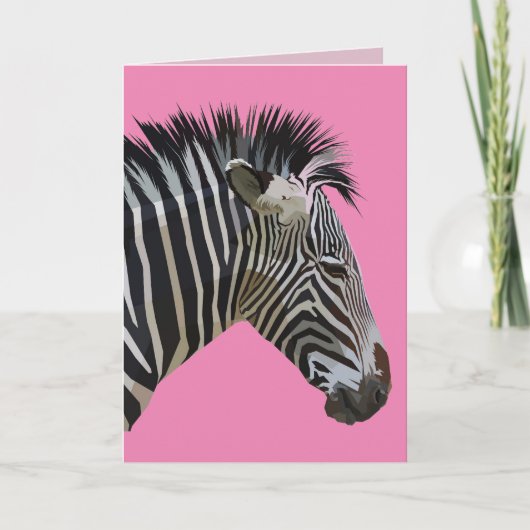 ZEBRA BIRTHDAY CARD KARTE (Vorderseite)