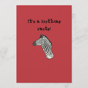 Zebra Birthday Card Karte
