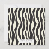 Zebra Birthday Einladung (Rückseite)