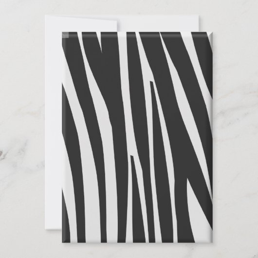 Zebra Birthday Einladung (Rückseite)