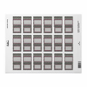 Zebra Birthday Hershey Miniature Candy Wrapper Adressaufkleber (Vorne)