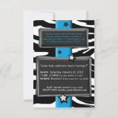 Zebra Birthday Karte (Rückseite)