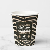 Zebra Birthday Paper Cup Pappbecher (Vorderseite)