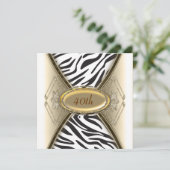 Zebra Birthday Party Einladung (Stehend Vorderseite)