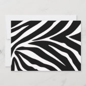 Zebra Birthday Party Einladung (Rückseite)