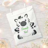 Zebra Birthday Party Green Geschenktütchen (Ausgeschnitten)