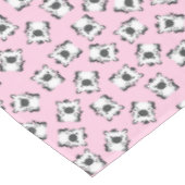 Zebra Birthday Party Pink Tischdecke (Schrägansicht)