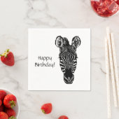 Zebra Birthday Serviette (Beispiel)