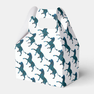 Zebra Black and Blue Silhouette Geschenkschachtel
