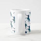 Zebra Black and Blue Silhouette Jumbo-Tasse (Rückseite)
