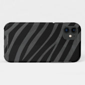 Zebra Black and Gray Print Case-Mate iPhone Hülle (Rückseite (Horizontal))