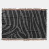 Zebra Black and Gray Print Decke (Vorderseite)