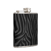 Zebra Black and Gray Print Flachmann (Rechts)