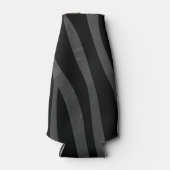 Zebra Black and Gray Print Flaschenkühler (Vorderseite)