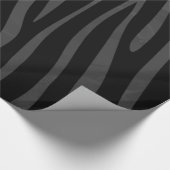 Zebra Black and Gray Print Geschenkpapier (Ecke)