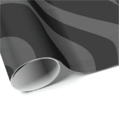 Zebra Black and Gray Print Geschenkpapier (Rolleneckpunkt)