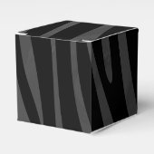 Zebra Black and Gray Print Geschenkschachtel (Vorderseite)