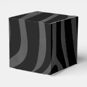 Zebra Black and Gray Print Geschenkschachtel (Rückseite)