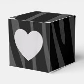 Zebra Black and Gray Print Geschenkschachtel (Vorderseite)