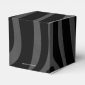 Zebra Black and Gray Print Geschenkschachtel (Rückseite)