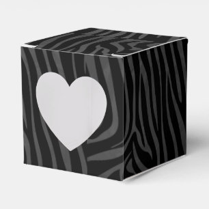 Zebra Black and Gray Print Geschenkschachtel