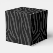 Zebra Black and Gray Print Geschenkschachtel (Rückseite)
