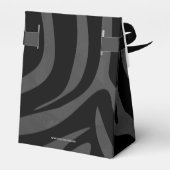 Zebra Black and Gray Print Geschenkschachtel (Rückseite)