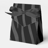 Zebra Black and Gray Print Geschenkschachtel (Vorderseite)