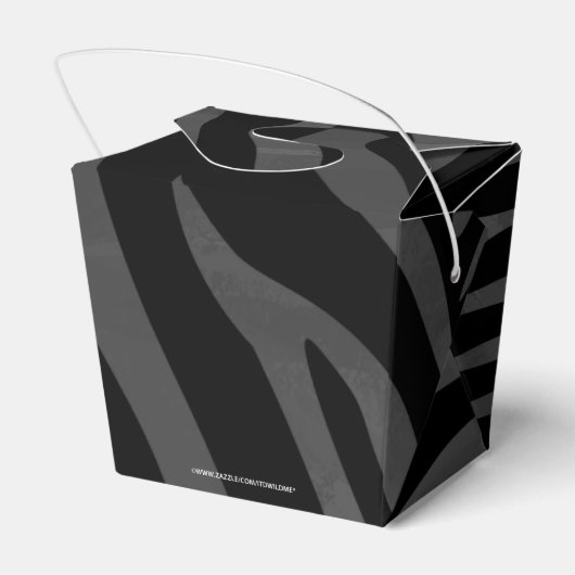 Zebra Black and Gray Print Geschenkschachtel (Rückseite)