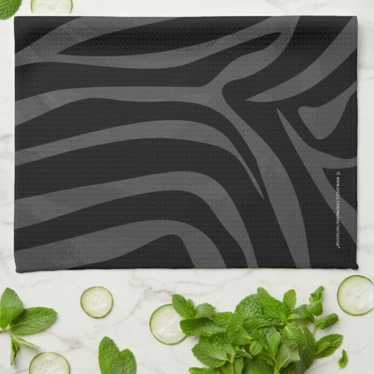 Zebra Black and Gray Print Handtuch (Gefaltet)