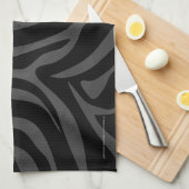 Zebra Black and Gray Print Handtuch (Viertel Falte)