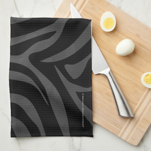 Zebra Black and Gray Print Handtuch (Viertel Falte)