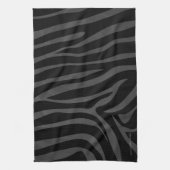 Zebra Black and Gray Print Handtuch (Vertikal)