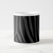 Zebra Black and Gray Print Jumbo-Tasse (Vorderseite)