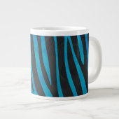 Zebra Black and Gray Print Jumbo-Tasse (Vorderseite Rechts)
