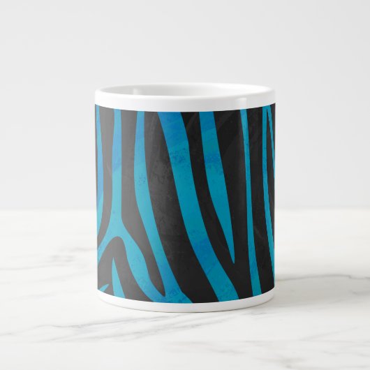 Zebra Black and Gray Print Jumbo-Tasse (Vorderseite)