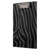 Zebra Black and Gray Print Klemmbrett (Links)