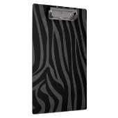 Zebra Black and Gray Print Klemmbrett (Rechts)