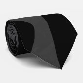 Zebra Black and Gray Print Krawatte (Gerollt)