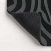 Zebra Black and Gray Print Mousepad (Ecke)