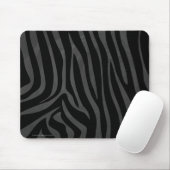 Zebra Black and Gray Print Mousepad (Mit Mouse)