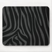 Zebra Black and Gray Print Mousepad (Vorne)