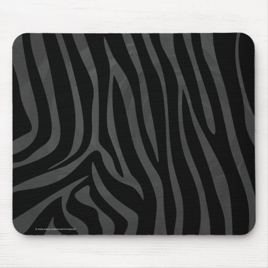 Zebra Black and Gray Print Mousepad (Vorne)