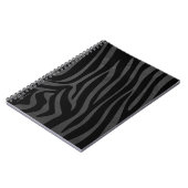 Zebra Black and Gray Print Notizblock (Linke Seite)