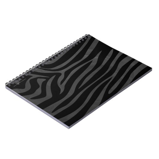 Zebra Black and Gray Print Notizblock (Linke Seite)